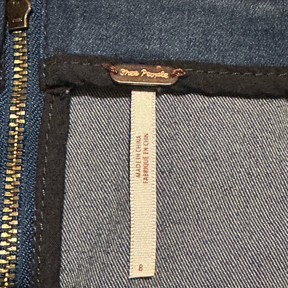 NWT FREE PEOPLE NAUTILUS BLUE DENIM FEMME SKIRT 8 - Picture 6 of 12